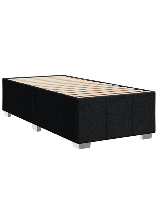 Box spring postel s matrací černá 100 x 200 cm textil