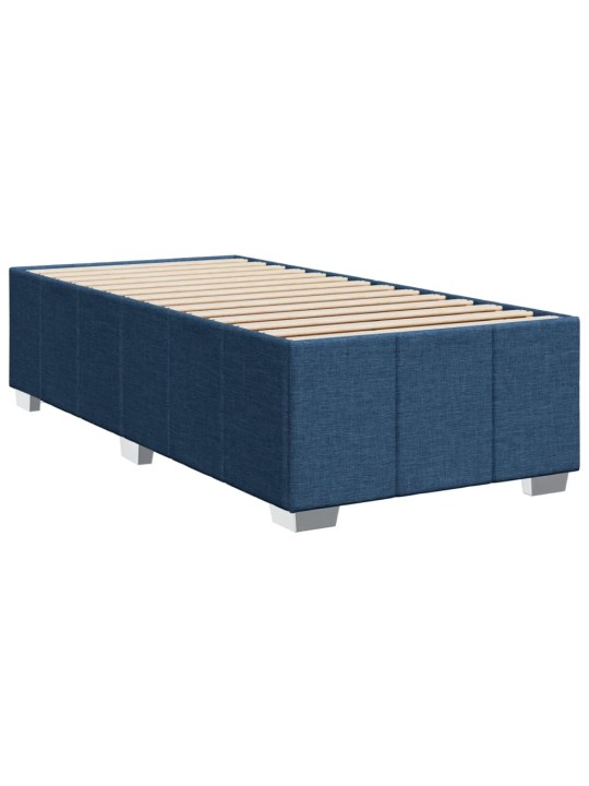 Box spring postel s matrací modrá 100 x 200 cm textil