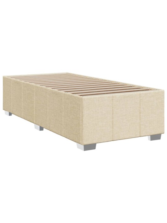 Box spring postel s matrací krémová 100 x 200 cm textil