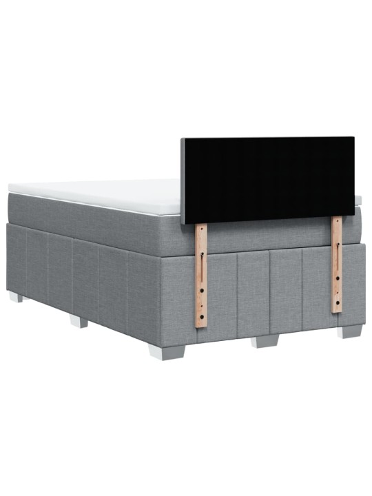 Box spring postel s matrací světle šedá 120x190 cm textil
