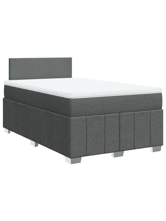 Box spring postel s matrací tmavě šedá 120x190 cm textil