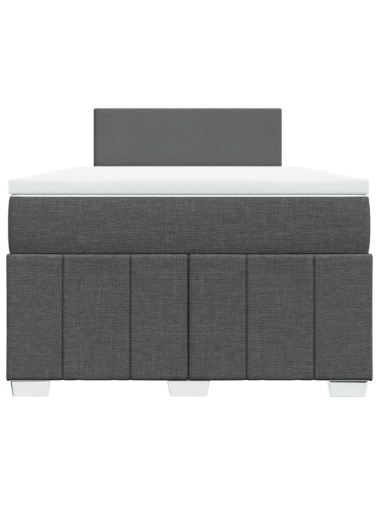 Box spring postel s matrací tmavě šedá 120x190 cm textil