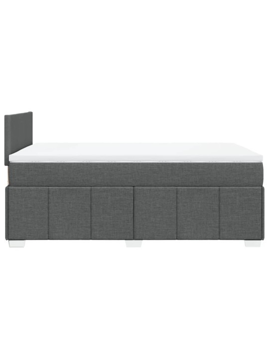 Box spring postel s matrací tmavě šedá 120x190 cm textil