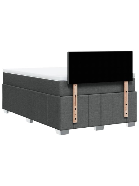 Box spring postel s matrací tmavě šedá 120x190 cm textil