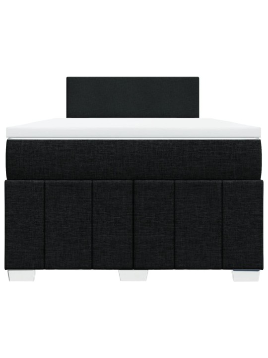 Box spring postel s matrací černá 120x190 cm textil