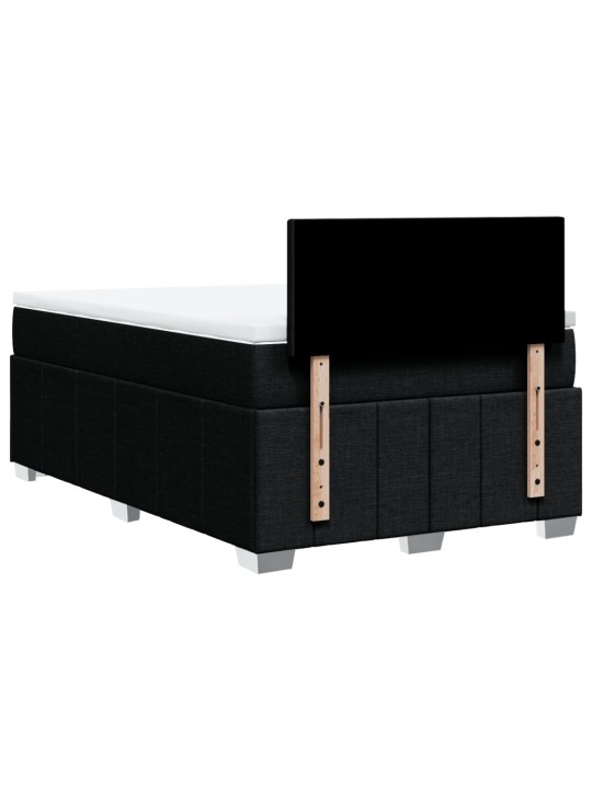 Box spring postel s matrací černá 120x190 cm textil