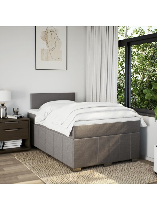 Box spring postel s matrací taupe 120x190 cm textil