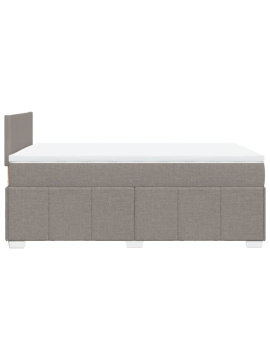 Box spring postel s matrací taupe 120x190 cm textil