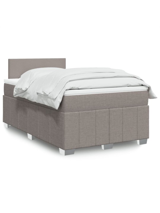 Box spring postel s matrací taupe 120x190 cm textil