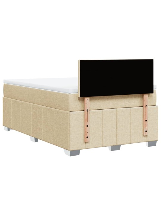 Box spring postel s matrací krémová 120x190 cm textil