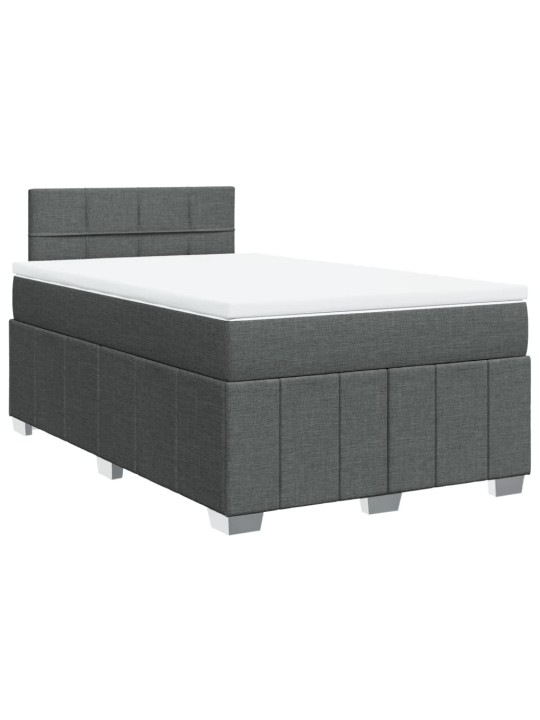 Box spring postel s matrací tmavě šedá 120x190 cm textil
