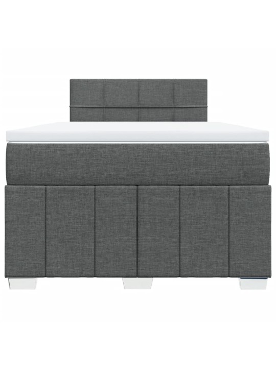 Box spring postel s matrací tmavě šedá 120x190 cm textil