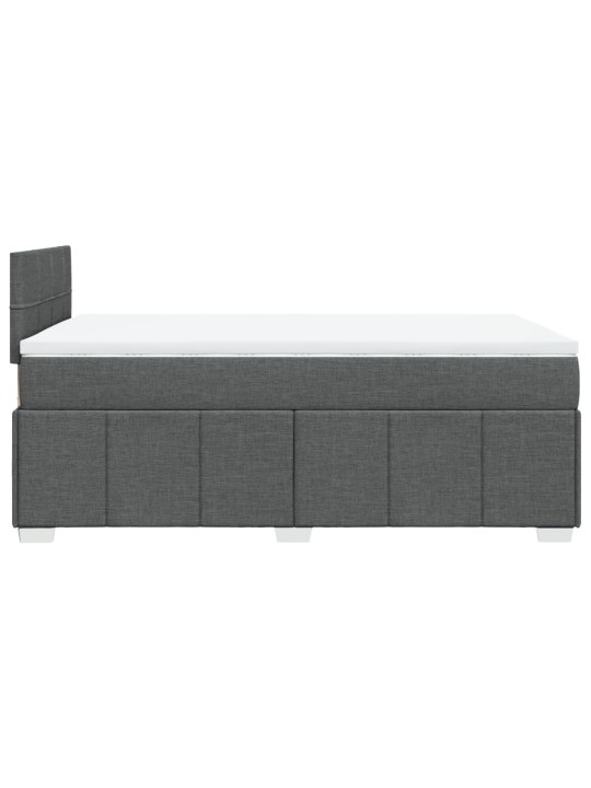 Box spring postel s matrací tmavě šedá 120x190 cm textil