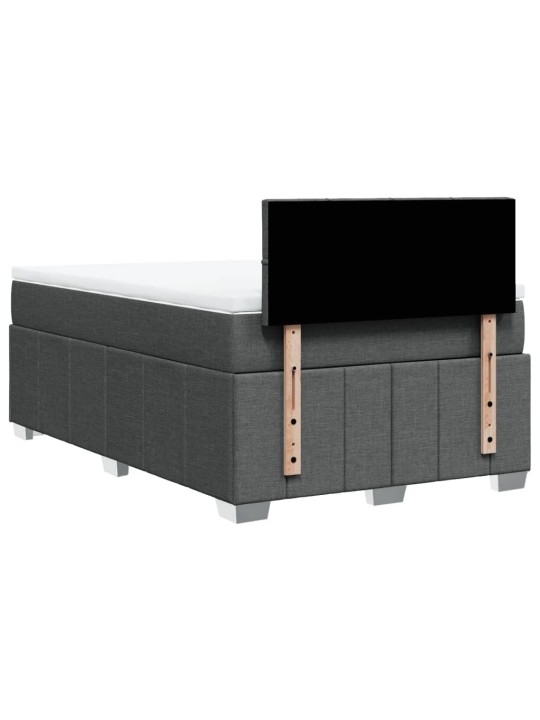 Box spring postel s matrací tmavě šedá 120x190 cm textil
