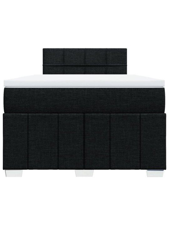 Box spring postel s matrací černá 120x190 cm textil