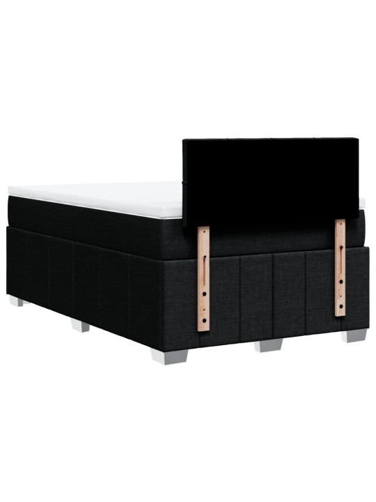 Box spring postel s matrací černá 120x190 cm textil