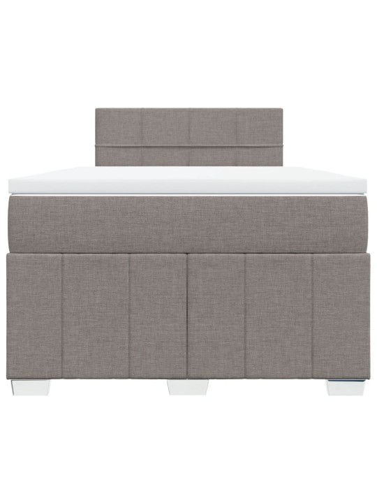 Box spring postel s matrací taupe 120x190 cm textil