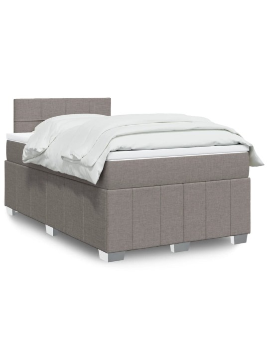 Box spring postel s matrací taupe 120x190 cm textil