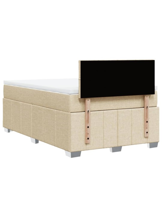 Box spring postel s matrací krémová 120x190 cm textil