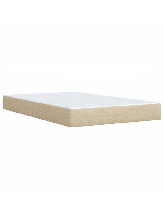 Box spring postel s matrací krémová 120x190 cm textil