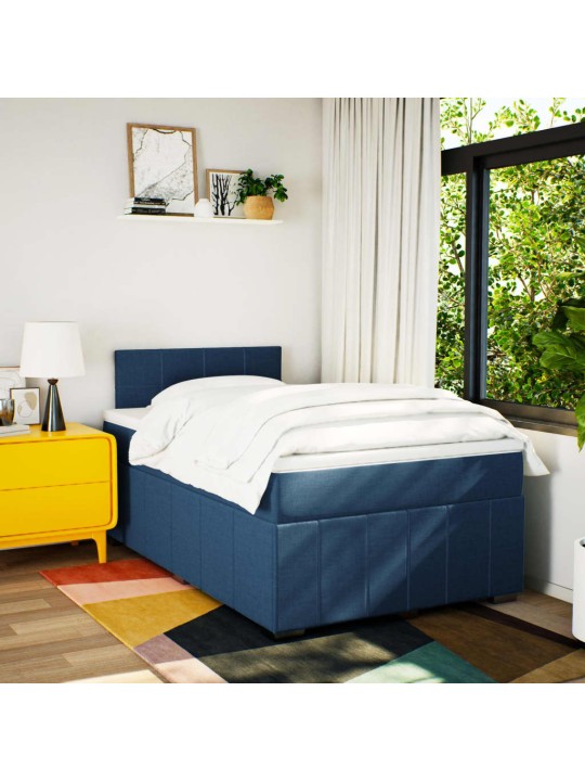 Box spring postel s matrací černá 120x190 cm textil