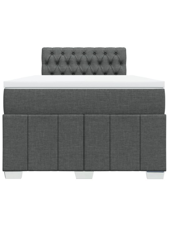 Box spring postel s matrací tmavě šedá 120x190 cm textil