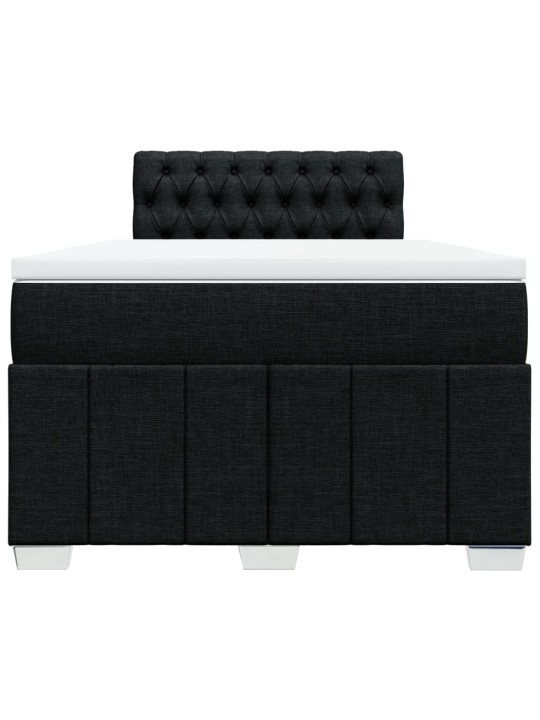 Box spring postel s matrací černá 120x190 cm textil