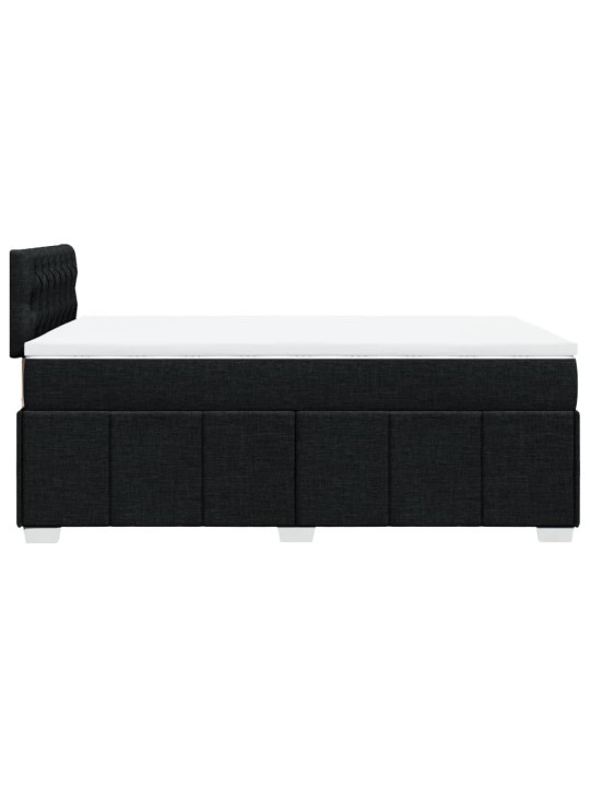 Box spring postel s matrací černá 120x190 cm textil