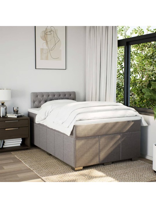 Box spring postel s matrací taupe 120x190 cm textil