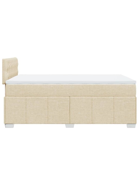 Box spring postel s matrací krémová 120x190 cm textil