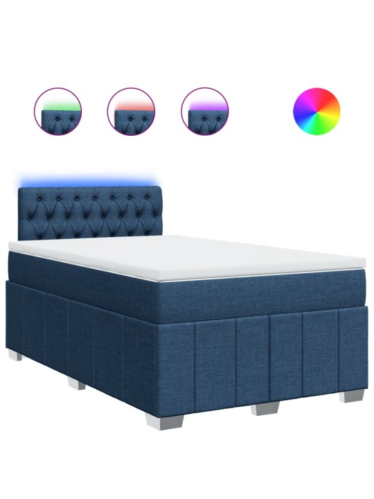 Box spring postel s matrací černá 120x190 cm textil