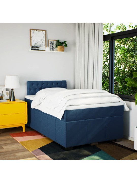 Box spring postel s matrací černá 120x190 cm textil