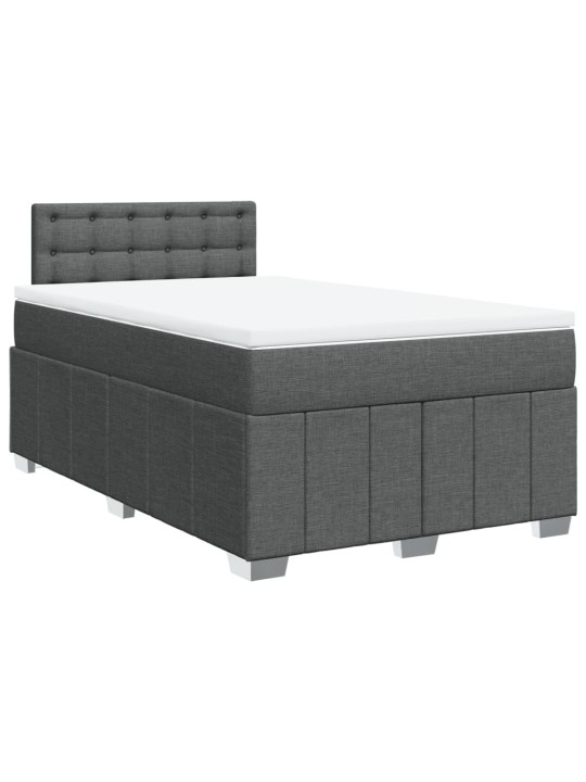 Box spring postel s matrací tmavě šedá 120x190 cm textil