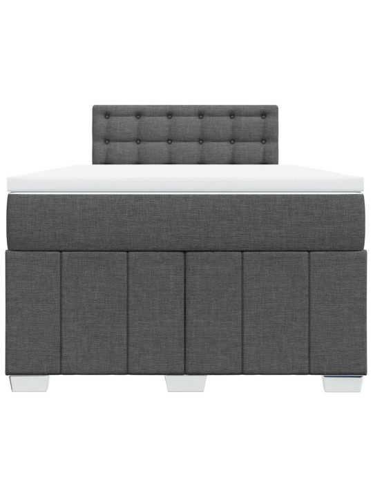 Box spring postel s matrací tmavě šedá 120x190 cm textil