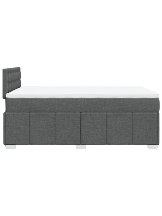Box spring postel s matrací tmavě šedá 120x190 cm textil