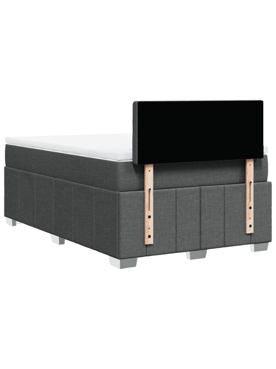 Box spring postel s matrací tmavě šedá 120x190 cm textil