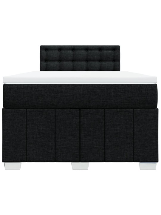 Box spring postel s matrací černá 120x190 cm textil