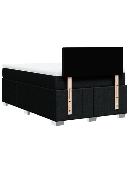 Box spring postel s matrací černá 120x190 cm textil