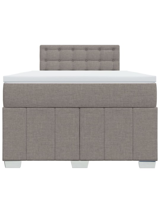 Box spring postel s matrací taupe 120x190 cm textil