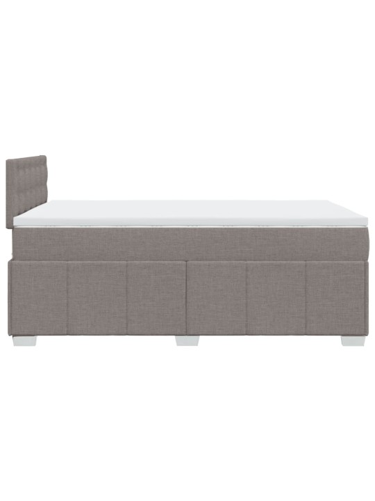 Box spring postel s matrací taupe 120x190 cm textil