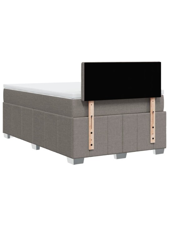 Box spring postel s matrací taupe 120x190 cm textil