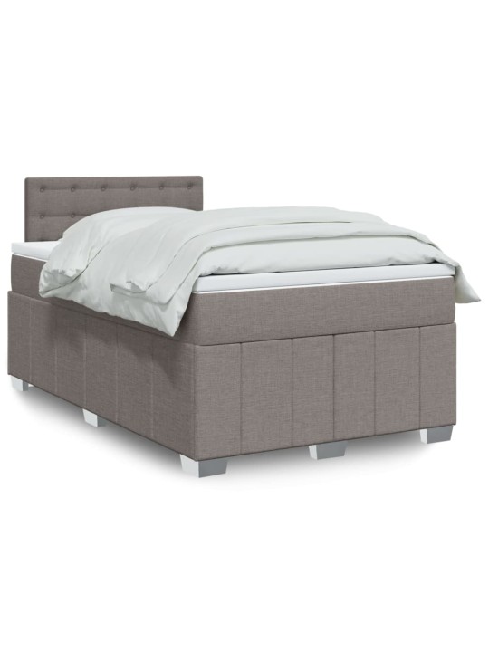 Box spring postel s matrací taupe 120x190 cm textil