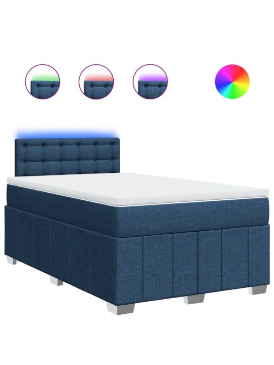 Box spring postel s matrací černá 120x190 cm textil