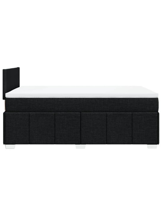 Box spring postel s matrací černá 120x200 cm textil