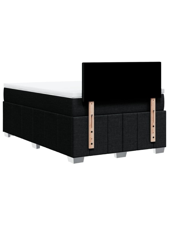 Box spring postel s matrací černá 120x200 cm textil
