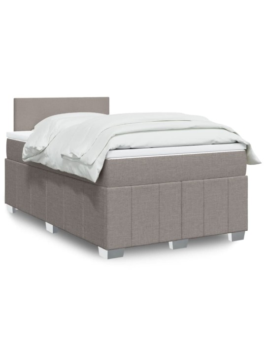 Box spring postel s matrací taupe 120x200 cm textil