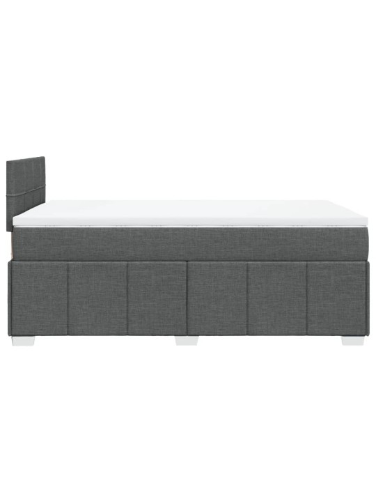 Box spring postel s matrací tmavě šedá 120x200 cm textil