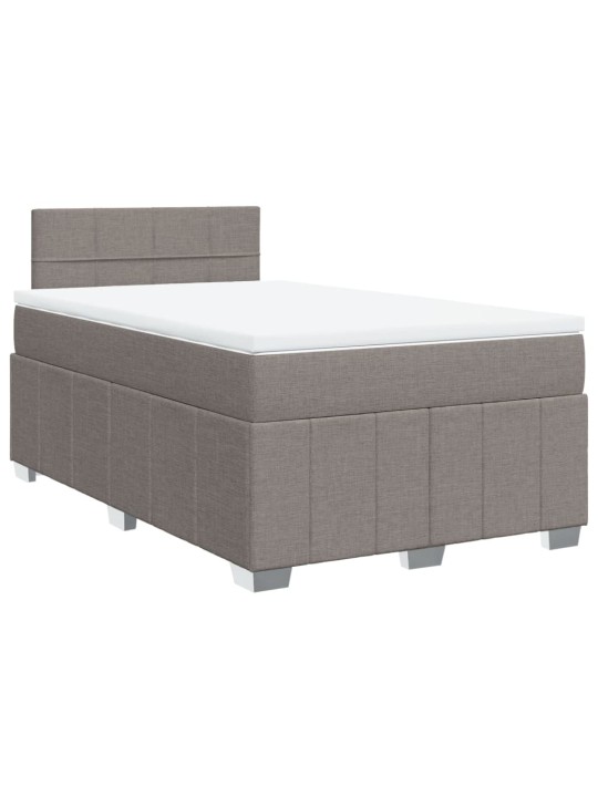 Box spring postel s matrací taupe 120x200 cm textil