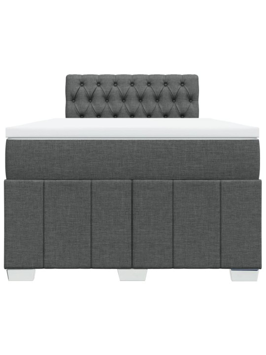 Box spring postel s matrací tmavě šedá 120x200 cm textil