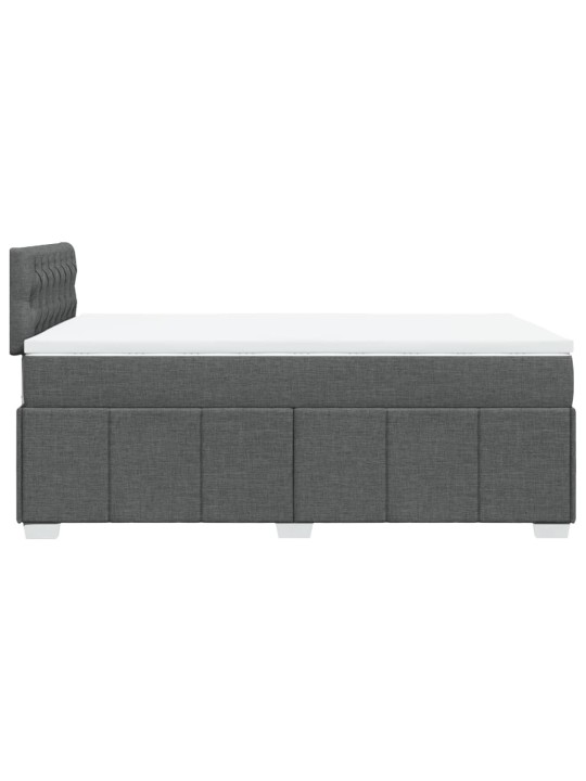 Box spring postel s matrací tmavě šedá 120x200 cm textil